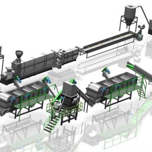 ABS PS household appliance recycling plastic processing and washing line
